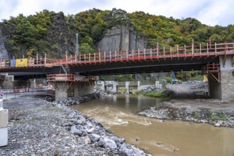 Reconstruction in the Ahr Valley, after the flood of July 2021, restoration of the railway