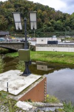 Reconstruction in the Ahr Valley, after the flood of July 2021, level measurement point on the