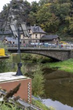 Reconstruction in the Ahr Valley, after the flood of July 2021, level measurement point on the