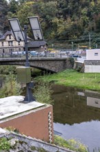 Reconstruction in the Ahr Valley, after the flood of July 2021, level measurement point on the