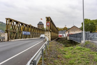 Temporary bridges over the Ahr, in the Ahr Valley, after the flood of July 2021, built by the