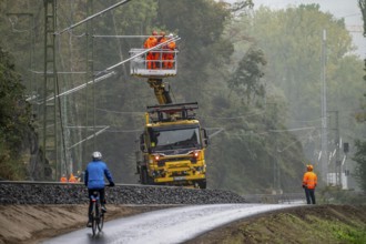 Reconstruction in the Ahr Valley, after the flood of July 2021, restoration of the railway
