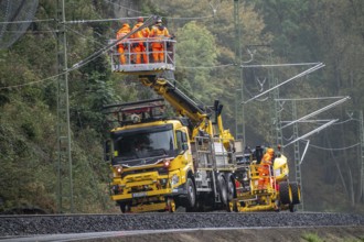 Reconstruction in the Ahr Valley, after the flood of July 2021, restoration of the railway