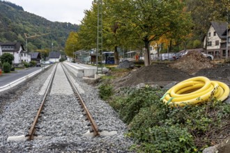 Reconstruction in the Ahr Valley, after the flood of July 2021, restoration of the railway
