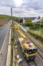 Reconstruction in the Ahr Valley, after the flood of July 2021, restoration of the railway