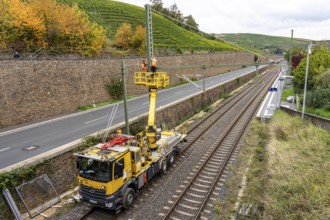 Reconstruction in the Ahr Valley, after the flood of July 2021, restoration of the railway