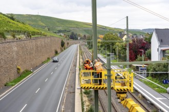 Reconstruction in the Ahr Valley, after the flood of July 2021, restoration of the railway