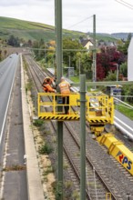 Reconstruction in the Ahr Valley, after the flood of July 2021, restoration of the railway