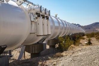 Las Vegas, Nevada - The Hyperloop One test site in the desert north of Las Vegas. The company had