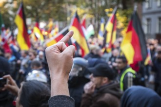 DEU Germany Germany Berlin Right demonstration 'We for Germany' passes through Berlin-Mitte. A