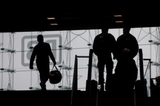 Berlin 2010-11-24 Man with bag in Berlin Central Station. DEU Berlin 2010-11-24 Man with bag at