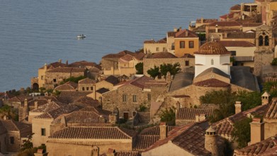 Soft morning light, Holy Church of the Virgin Mary Myrtidiotissa (or Kritikias), view of a historic