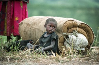 TZA Tanzania scene in the Benaco Camp refugee camp, to which up to 500, 000 Rwandan Tutsis fled the