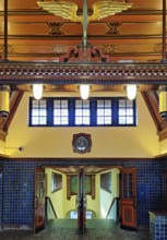 Dahlem-Dorf subway station, interior view of the heritage-protected station building,