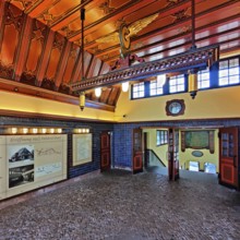 Dahlem-Dorf subway station, interior view of the heritage-protected station building,