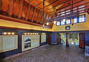 Dahlem-Dorf subway station, interior view of the heritage-protected station building,