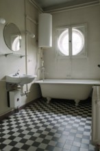 Potsdam-Caputh, DEU, Germany. 26.04.2002 - Albert Einstein's summer residence: bathroom of the