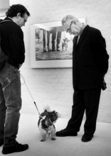 DEU, Germany, Berlin, 28.11.2001, Magnum photographer Elliott Erwitt during his exhibition opening
