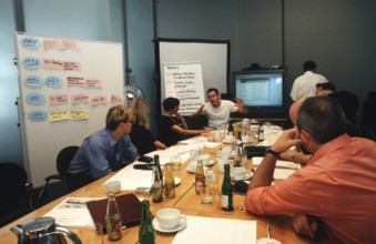Berlin, DEU, 09.08.1999 -- Introduction of job beginners at Pixelpark. (course) -- Â© Karsten