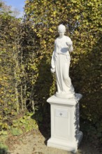 Statue of in Greek mythology goddess of youth Hebe Roman goddess Iuventas of male youth holding a