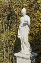 Statue of in Greek mythology goddess of youth Hebe Roman goddess Iuventas of male youth holding a