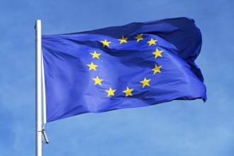 Waving flag of the European Union