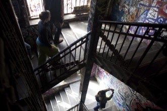DEU Berlin Visitors to Tacheles Germany Berlin Visitors at the Tacheles building