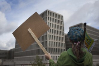 DEU Germany Germany Berlin Campact protest against data collection, espionage and surveillance in