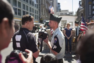 DEU Germany Germany Berlin tourists at Checkpoint Charlie