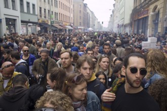 GERMANY Visitors to myfest to kick off the May 1st rally on Oranienstraße. Germany Berlin People