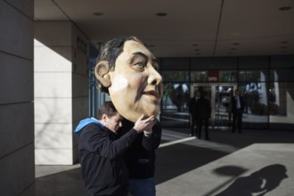 DEU Germany Germany Berlin protest action by Campact against NSA espionage in front of the SPD