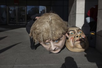 DEU Germany Germany Berlin protest action by Campact against NSA espionage in front of the SPD
