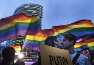 DEU Germany Germany Berlin Demonstration against homophobia and Russian legislation on Potsdamer