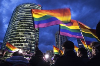 DEU Germany Germany Berlin Demonstration against homophobia and Russian legislation on Potsdamer