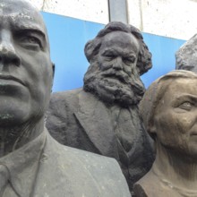 DEU Germany Germany Flensburg Sculptures made of bronze and other metals of the 'heroes from bygone
