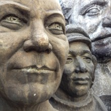 DEU Germany Germany Flensburg Sculptures made of bronze and other metals of the 'heroes from bygone