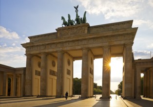 Brandenburg Gate in backlight, Berlin, Germany