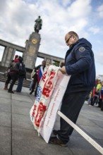 DEU Germany Germany Berlin Pro-Russian demonstration against NATO expansion in Ukraine and for