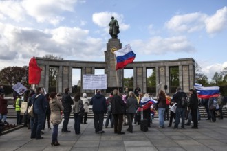 DEU Germany Germany Berlin Pro-Russian demonstration against NATO expansion in Ukraine and for