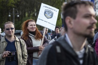 DEU Germany Germany Berlin Pro-Russian demonstration against NATO expansion in Ukraine and for
