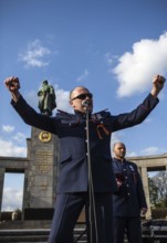 DEU Germany Germany Berlin Pro-Russian demonstration against NATO expansion in Ukraine and for