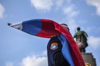 DEU Germany Germany Berlin Pro-Russian demonstration against NATO expansion in Ukraine and for