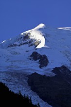 Snow-capped Dome du Goûter, Chamonix-Mont-Blanc, Haute-Savoie, France