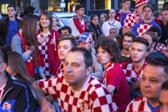 DEU Germany Germany Berlin Public viewing of the World Cup preliminary match between Croatia and