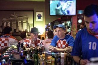 DEU Germany Germany Berlin Public viewing of the World Cup preliminary match between Croatia and