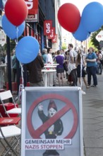 DEU Germany Germany Berlin election party at the SPD party headquarters with anti-Nazi poster in