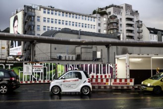 DEU Germany Germany Berlin A smart with the inscription 'economic miracle' in front of a