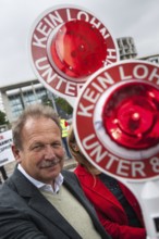 DEU Germany Germany Berlin Michaela Rosenberger and Frank Bsirke presenting a campaign on the