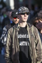 DEU Germany Germany Berlin Monday demonstration on Potsdamer Platz, as an alternative during the