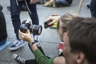 DEU Germany Germany Berlin Monday demonstration on Potsdamer Platz, as an alternative during the